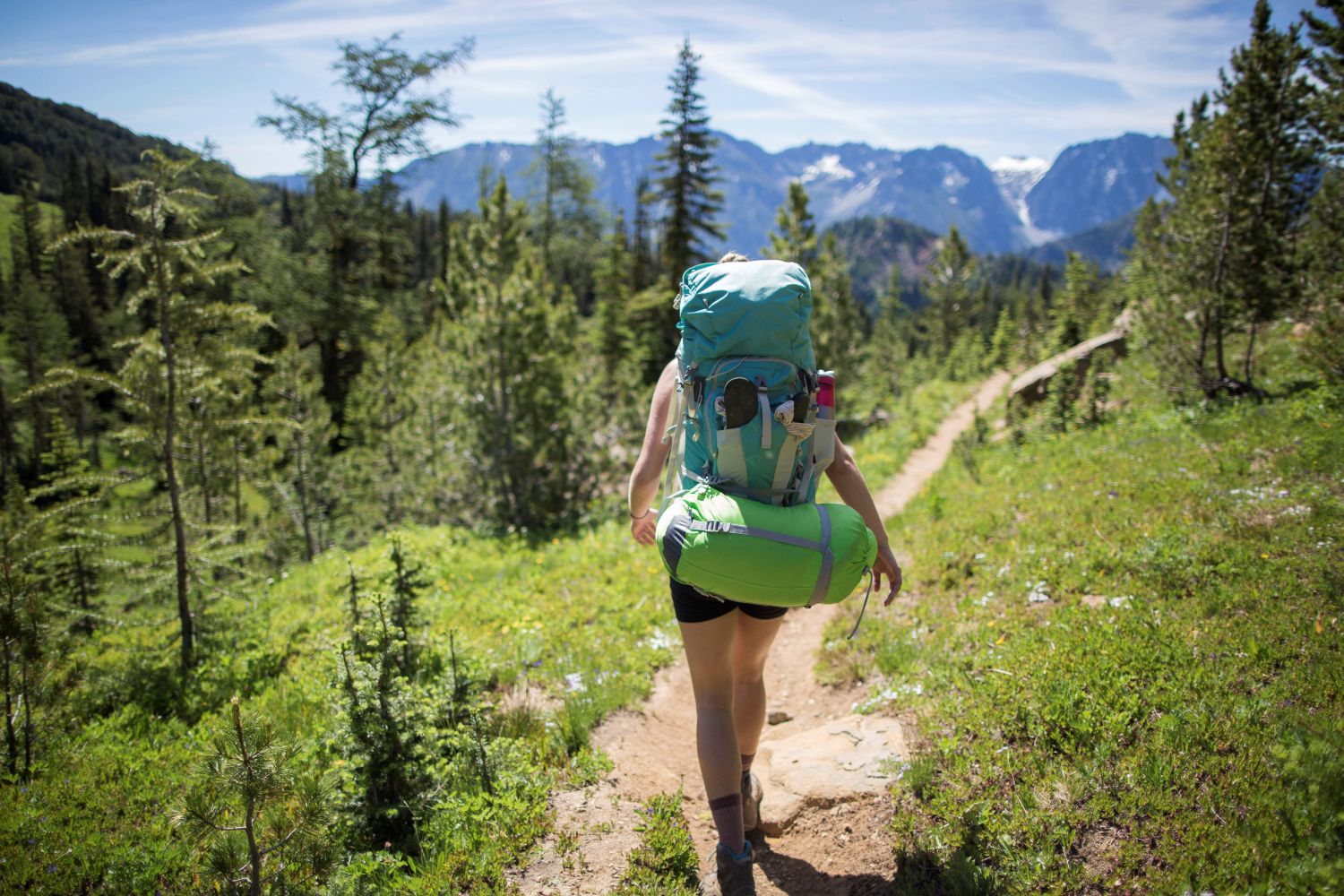 Backpacking in the mountains
