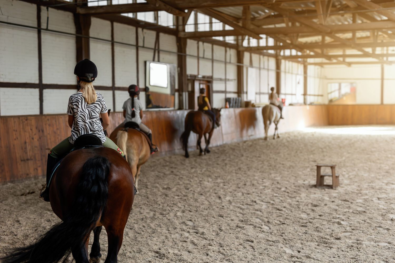 Horseback riding practice